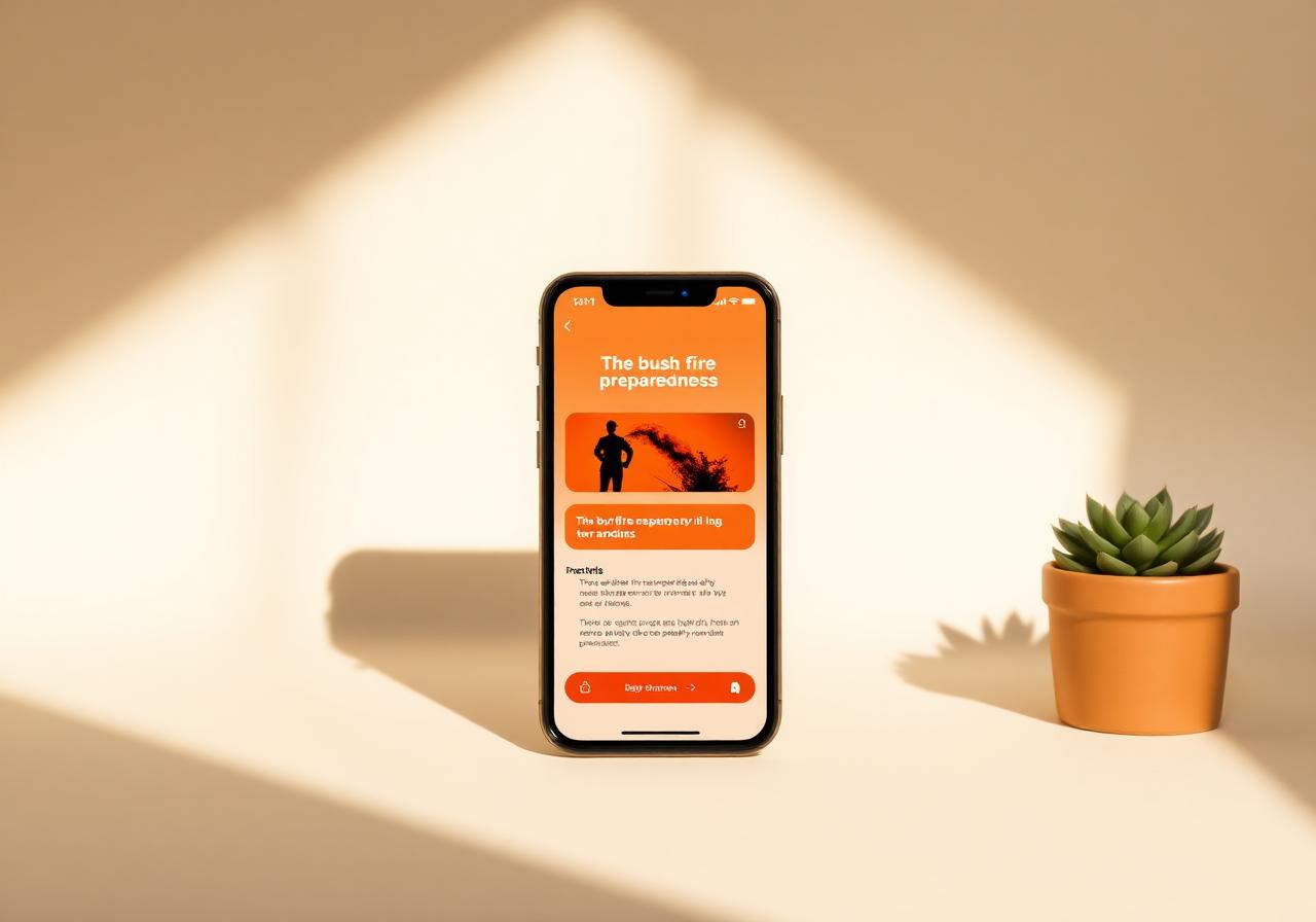 Two phones showing the final Ember app in burnt orange and cream