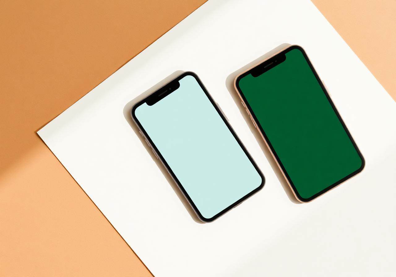 Three hi-fi Myki Mate screens in a deep green palette